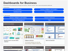 Tablet Screenshot of dashboards-for-business.com
